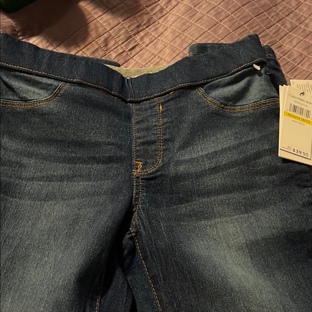 New Dark Blue Calvin Klein Jeans Jeggings Size 8/10 - Picture 4 of 4